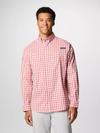 Men’s PFG Super Tamiami™ Long Sleeve Shirt Dusty Crimson Gradient Check