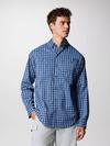 Men’s PFG Super Tamiami™ Long Sleeve Shirt Collegiate Navy Gradient Check