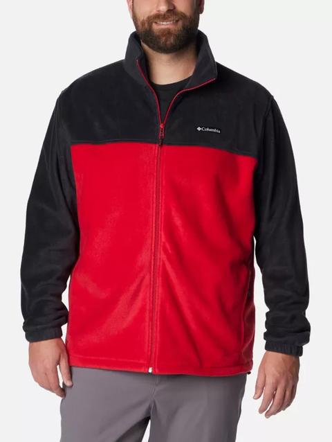 Men’s Steens Mountain™ 2.0 Full Zip Fleece Jacket - Big Black, Mountain Red