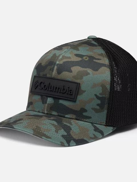 Columbia Mesh™ Ball Cap Black Trad Camo, Patch