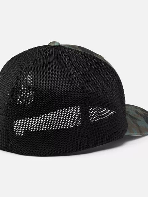 Columbia Mesh™ Ball Cap Black Trad Camo, Patch