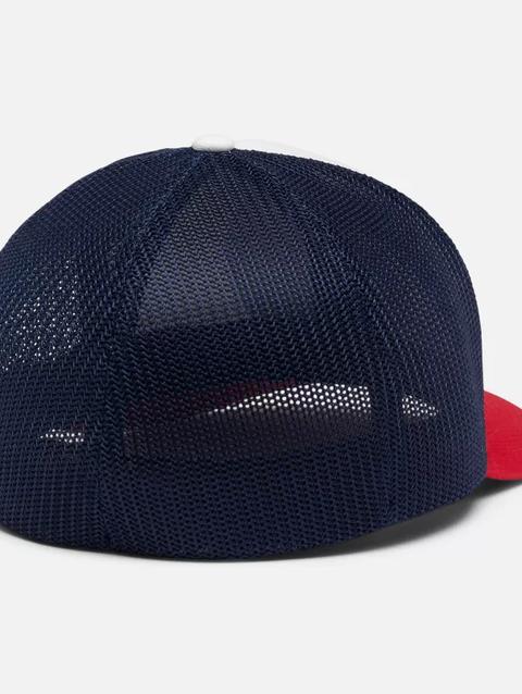 Columbia Mesh™ Ball Cap White, Collegiate Navy, Flag