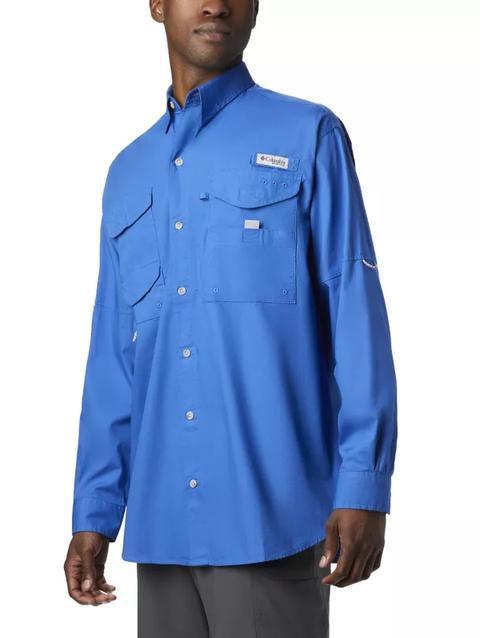 Men’s PFG Bonehead™ Long Sleeve Shirt - Tall Vivid Blue