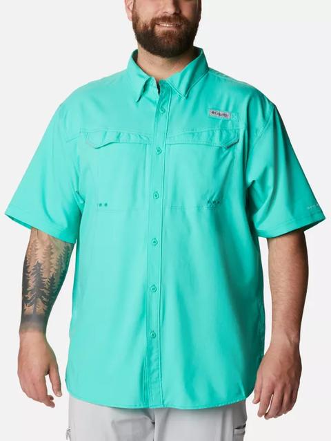 Men's PFG Low Drag Offshore™ Short Sleeve Shirt - Big Electric Turquoise