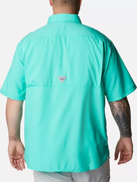 Men's PFG Low Drag Offshore™ Short Sleeve Shirt - Big Electric Turquoise