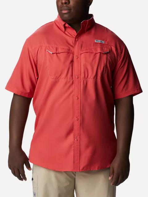 Men's PFG Low Drag Offshore™ Short Sleeve Shirt - Big Sunset Red