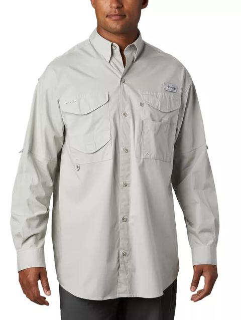 Men’s PFG Bonehead™ Long Sleeve Shirt - Tall Cool Grey