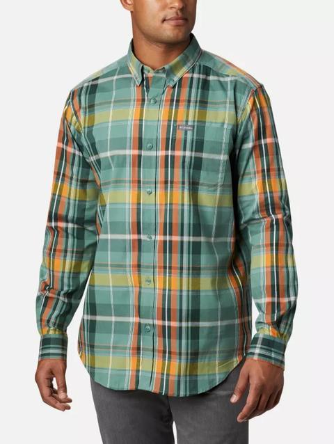 Men’s Rapid Rivers™ II Long Sleeve Shirt - Tall Thyme Green Oversize Plaid