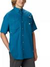 Men’s PFG Bonehead™ Short Sleeve Shirt - Big Dark Turquoise