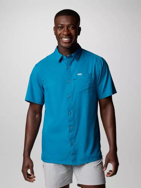 Men’s PFG Slack Tide™ Camp Shirt - Tall Blue Echo