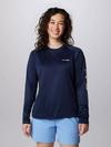 Women's PFG Tidal Tee™ II Long Sleeve Shirt Collegiate Navy, White Logo