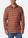 Men's Cornell Woods™ Flannel Long Sleeve Shirt Warp Red Tartan Ombre