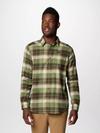 Men's Cornell Woods™ Flannel Long Sleeve Shirt Stone Green Classic Multi Tartan