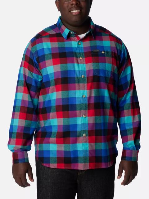 Men's Cornell Woods™ Flannel Long Sleeve Shirt - Big Bright Aqua Buffalo Check