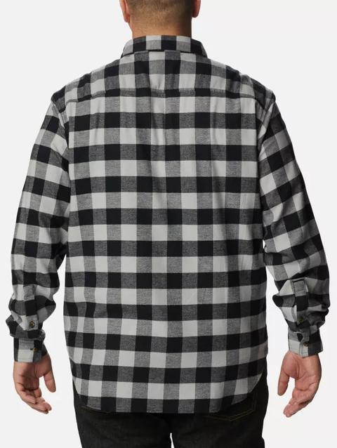 Men's Cornell Woods™ Flannel Long Sleeve Shirt - Big Columbia Grey Buffalo Check