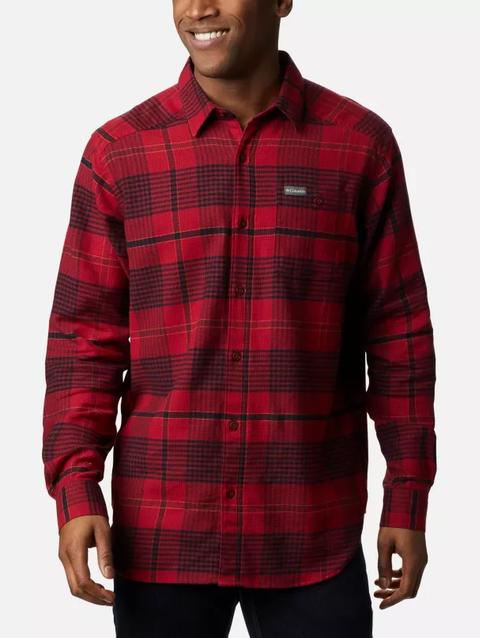 Men's Cornell Woods™ Flannel Long Sleeve Shirt - Big Red Jasper Ombre Plaid