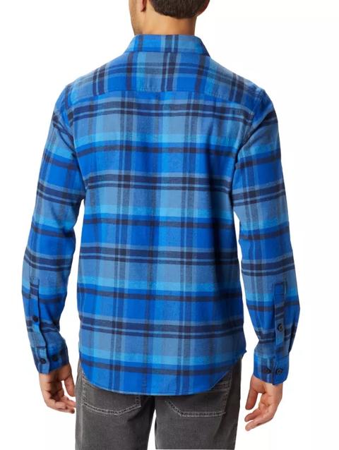 Men's Cornell Woods™ Flannel Long Sleeve Shirt - Big Azul Medium Plaid