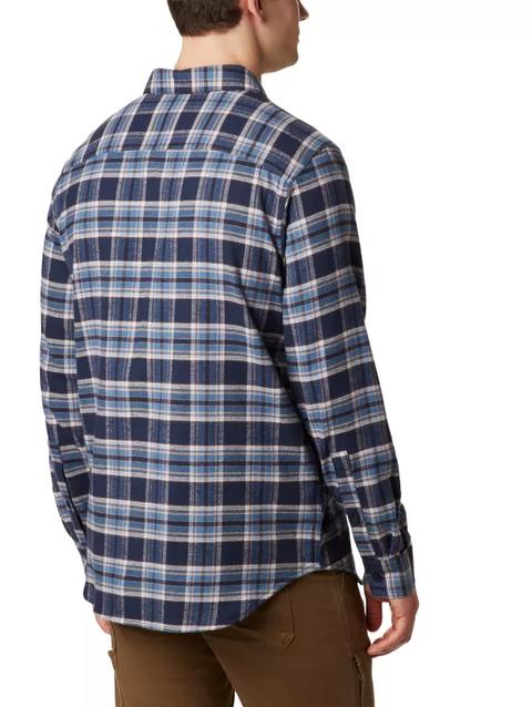 Men's Cornell Woods™ Flannel Long Sleeve Shirt - Big Collegiate Navy Medium Tartan