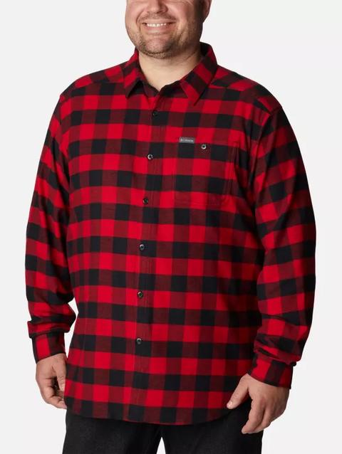 Men's Cornell Woods™ Flannel Long Sleeve Shirt - Big Mountain Red Buffalo Check