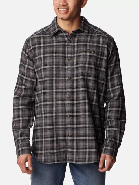 Men's Cornell Woods™ Flannel Long Sleeve Shirt - Tall City Grey Tartan Ombre