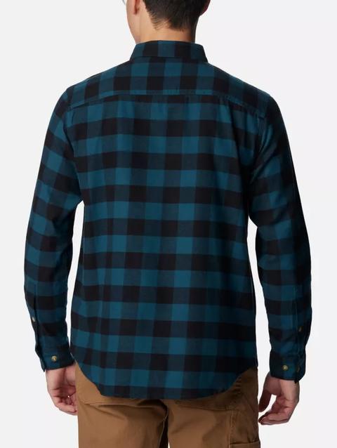 Men's Cornell Woods™ Flannel Long Sleeve Shirt - Tall Night Wave Buffalo Check