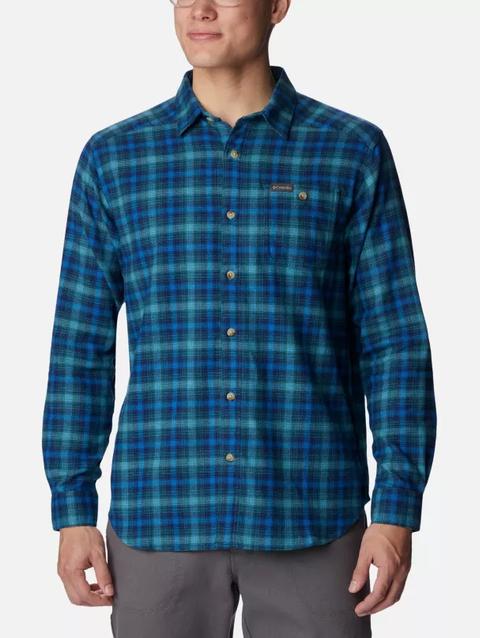 Men's Cornell Woods™ Flannel Long Sleeve Shirt - Tall Bright Indigo Tartan Ombre