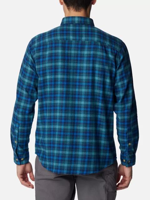 Men's Cornell Woods™ Flannel Long Sleeve Shirt - Tall Bright Indigo Tartan Ombre