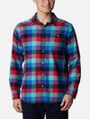 Men's Cornell Woods™ Flannel Long Sleeve Shirt - Tall Bright Aqua Buffalo Check