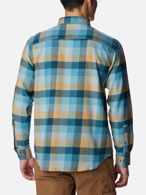 Men's Cornell Woods™ Flannel Long Sleeve Shirt - Tall Stone Blue Buffalo Check