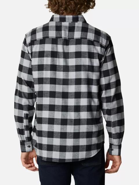 Men's Cornell Woods™ Flannel Long Sleeve Shirt - Tall Columbia Grey Buffalo Check