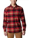 Men's Cornell Woods™ Flannel Long Sleeve Shirt - Tall Red Jasper Buffalo Check