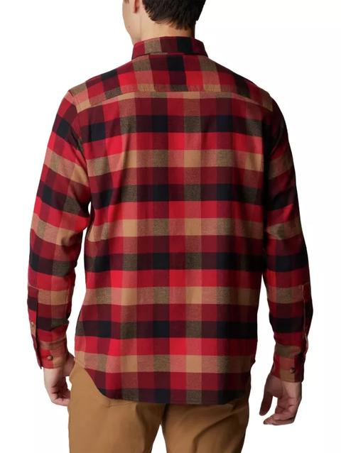 Men's Cornell Woods™ Flannel Long Sleeve Shirt - Tall Red Jasper Buffalo Check