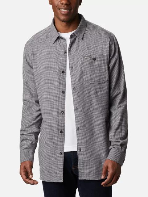 Men's Cornell Woods™ Flannel Long Sleeve Shirt - Tall Columbia Grey Houndstooth