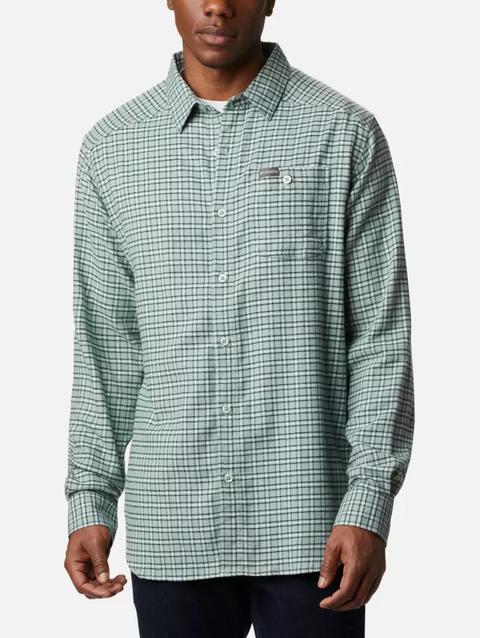 Men's Cornell Woods™ Flannel Long Sleeve Shirt - Tall Aqua Tone Plaid