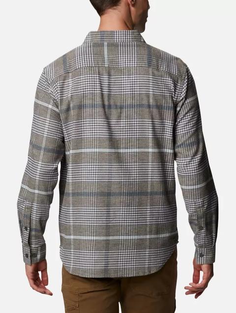 Men's Cornell Woods™ Flannel Long Sleeve Shirt - Tall Nimbus Grey Ombre Plaid