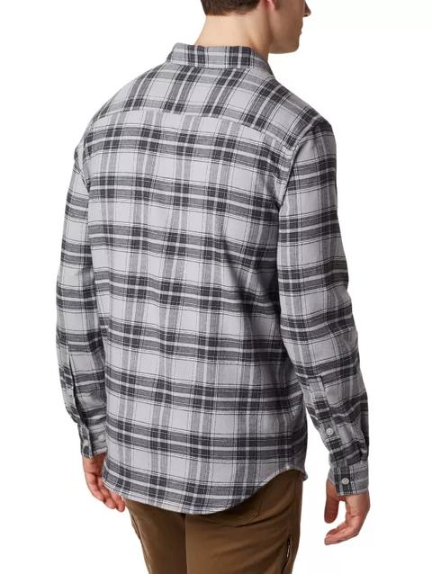 Men's Cornell Woods™ Flannel Long Sleeve Shirt - Tall Columbia Grey Medium Tartan