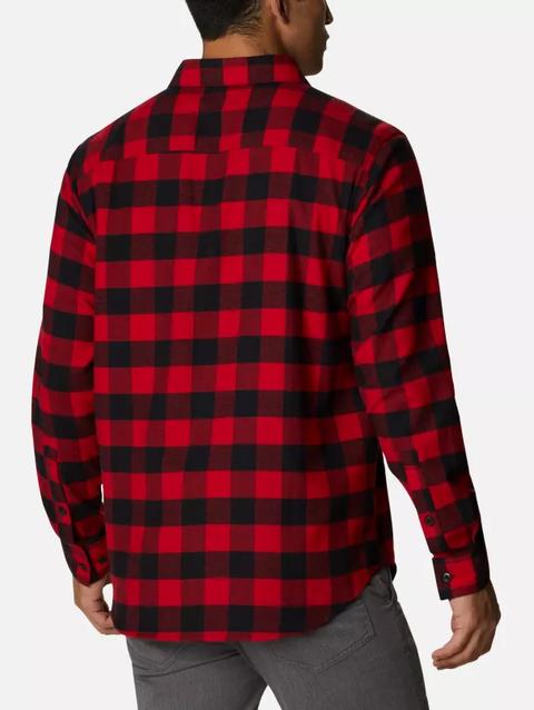 Men's Cornell Woods™ Flannel Long Sleeve Shirt - Tall Mountain Red Buffalo Check