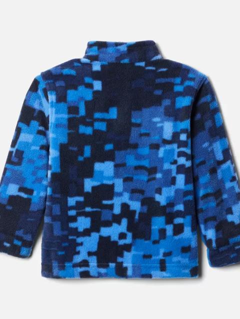 Boys' Toddler Zing™ III Fleece Jacket Bright Indigo Weave Print