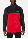 Men's Steens Mountain™ Half Zip Fleece Pullover Black, Mountain Red