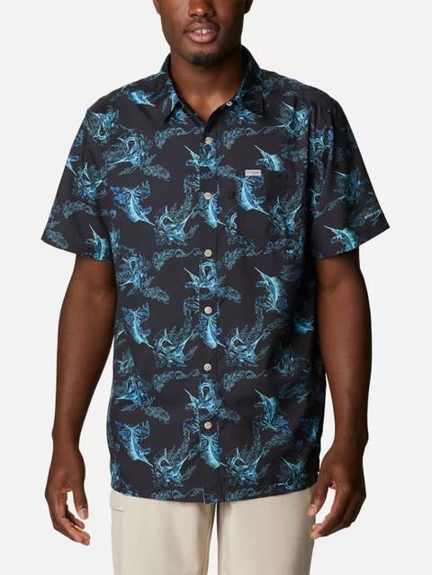 Men's PFG Super Slack Tide™ Camp Shirt - Tall Black Sails Away Print