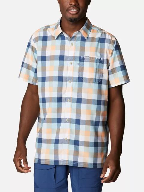 Men's PFG Super Slack Tide™ Camp Shirt - Tall Bright Nectar Multi Gingham