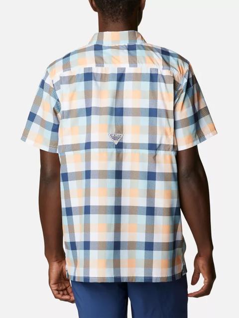 Men's PFG Super Slack Tide™ Camp Shirt - Tall Bright Nectar Multi Gingham