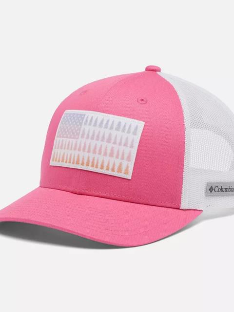 Columbia Women's™ Snapback Hat Wild Geranium, White, Tree Flag