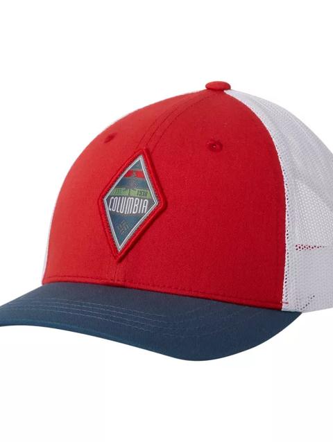 Youth Columbia™ Snap Back Cap Bright Red, Diamond Patch