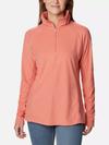 Women's Glacial™ IV Print Half Zip Pullover Faded Peach Quilt Pattern