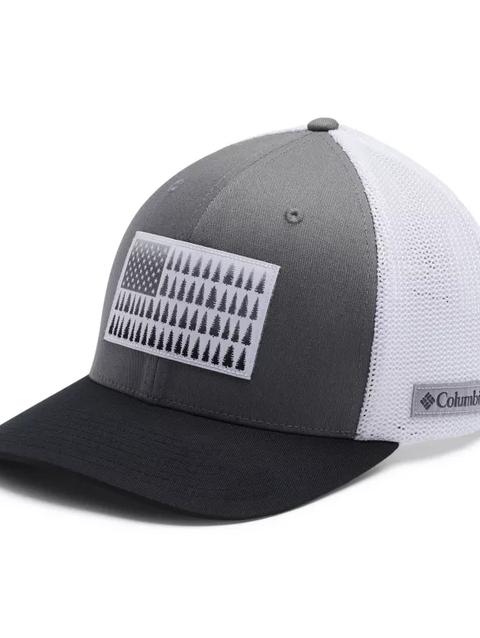 Columbia Mesh™ Tree Flag Ball Cap Titanium, White, Black