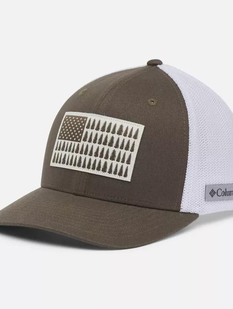 Columbia Mesh™ Tree Flag Ball Cap Olive Green, White