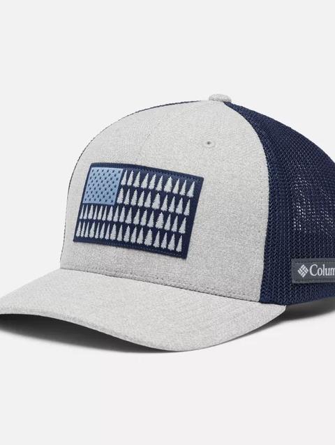 Columbia Mesh™ Tree Flag Ball Cap Columbia Grey Heather, Collegiate Navy