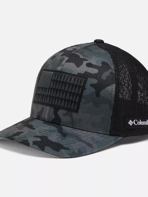 Columbia Mesh™ Tree Flag Ball Cap Black Trad Camo