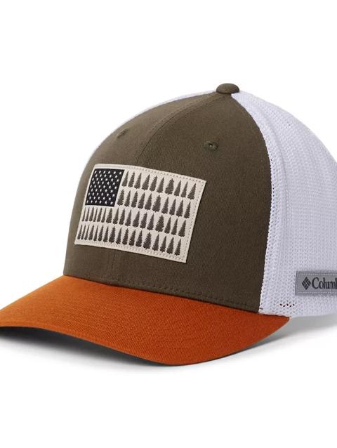 Columbia Mesh™ Tree Flag Ball Cap Olive Green, White, Caramel